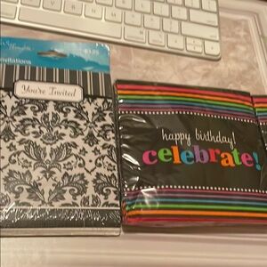 Celebrate Birthday Invitations - Black and Multicolor